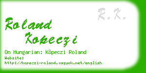 roland kopeczi business card